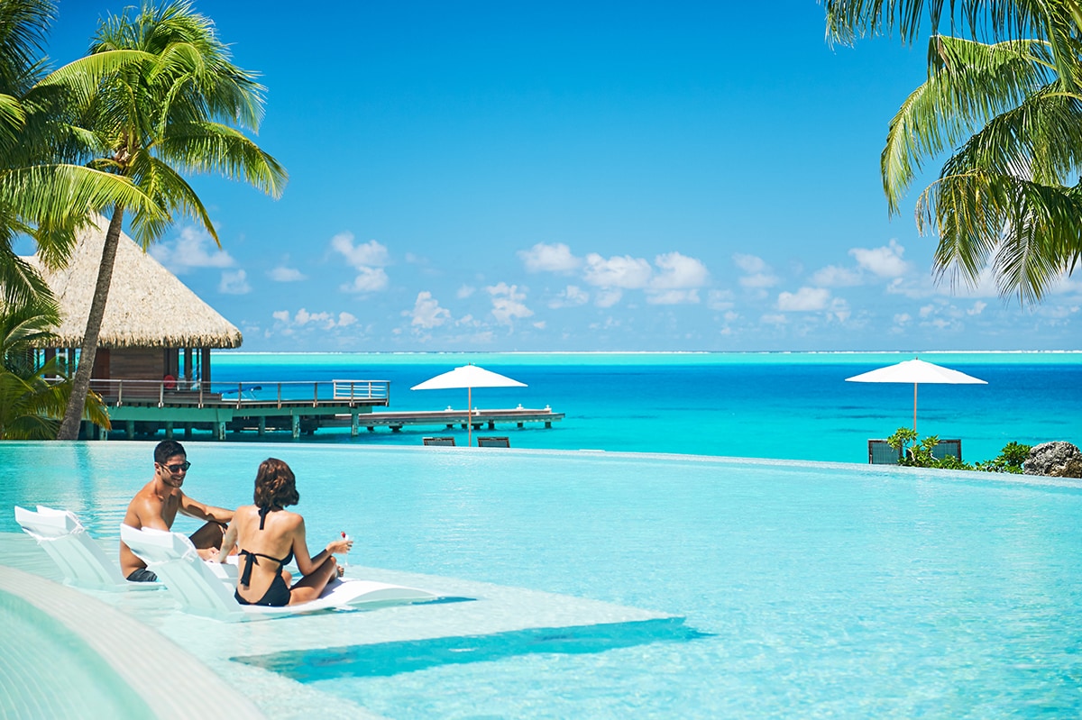 Conrad resorts, Bora Bora, swimming pool, beach